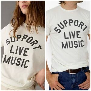 Free People Retro Brand “SUPPORT LIVE MUSIC” T-Shirt Unisex
